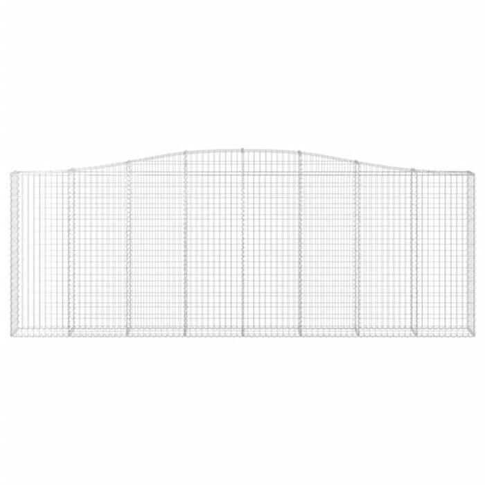 Paniers à gabions arqués 10 pcs 400x30x140/160 cm Fer galvanisé – Image 2