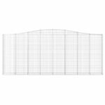 Paniers à gabions arqués 2 pcs 400x30x160/180 cm Fer galvanisé – Image 2