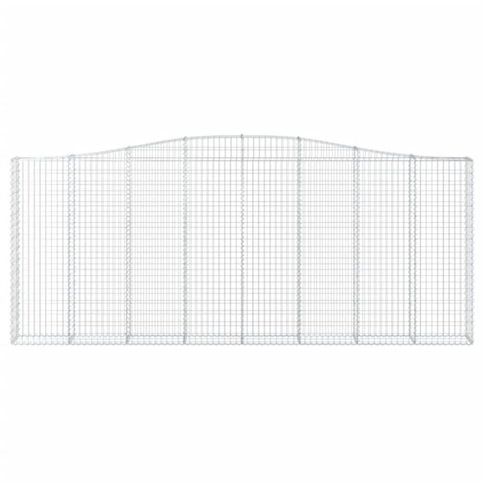 Paniers à gabions arqués 2 pcs 400x30x160/180 cm Fer galvanisé – Image 2