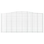 Paniers à gabions arqués 2 pcs 400x30x180/200 cm Fer galvanisé – Image 2