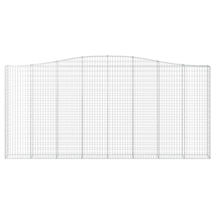 Paniers à gabions arqués 4 pcs 400x30x180/200 cm Fer galvanisé – Image 2