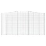 Paniers à gabions arqués 2 pcs 400x30x200/220 cm Fer galvanisé – Image 2