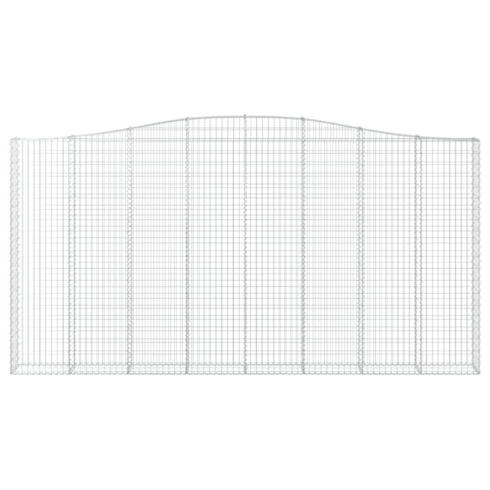 Paniers à gabions arqués 2 pcs 400x30x200/220 cm Fer galvanisé – Image 2