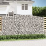 Paniers à gabions arqués 3 pcs 400x30x200/220 cm Fer galvanisé
