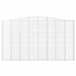 Paniers à gabions arqués 2 pcs 400x30x220/240 cm Fer galvanisé – Image 2