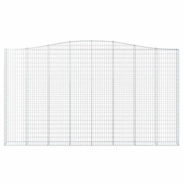 Paniers à gabions arqués 3 pcs 400x30x220/240 cm Fer galvanisé – Image 2