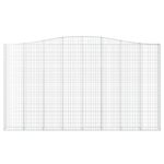 Paniers à gabions arqués 4 pcs 400x30x220/240 cm Fer galvanisé – Image 2