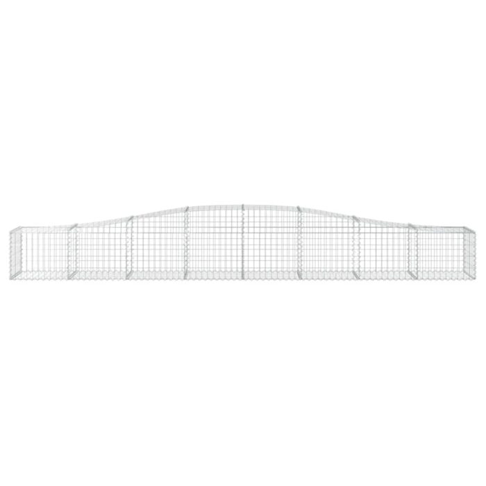 Paniers à gabions arqués 2 pcs 400x50x40/60 cm Fer galvanisé – Image 2