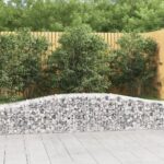 Paniers à gabions arqués 9 pcs 400x50x40/60 cm Fer galvanisé