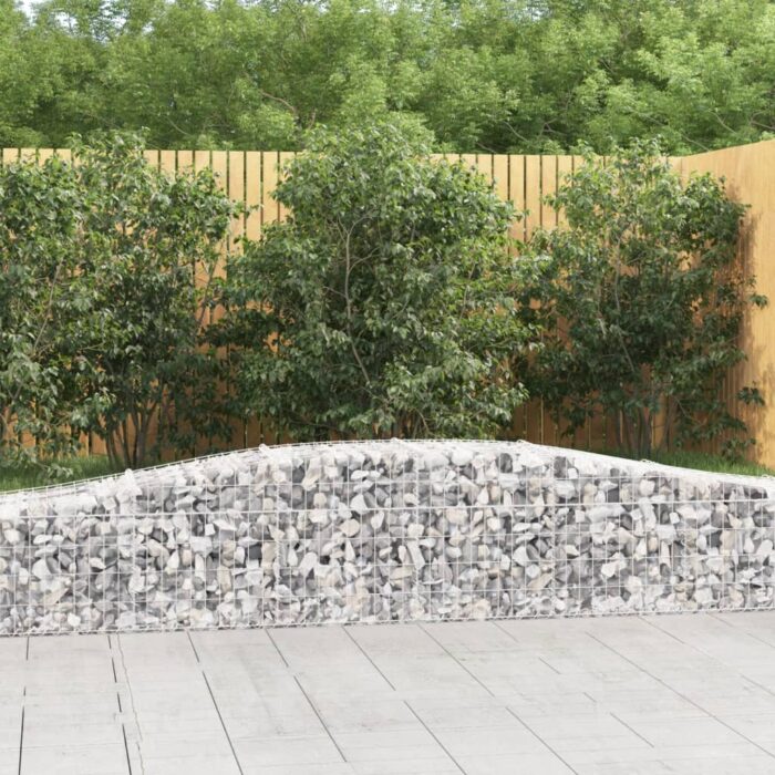 Paniers à gabions arqués 9 pcs 400x50x40/60 cm Fer galvanisé – Image 1