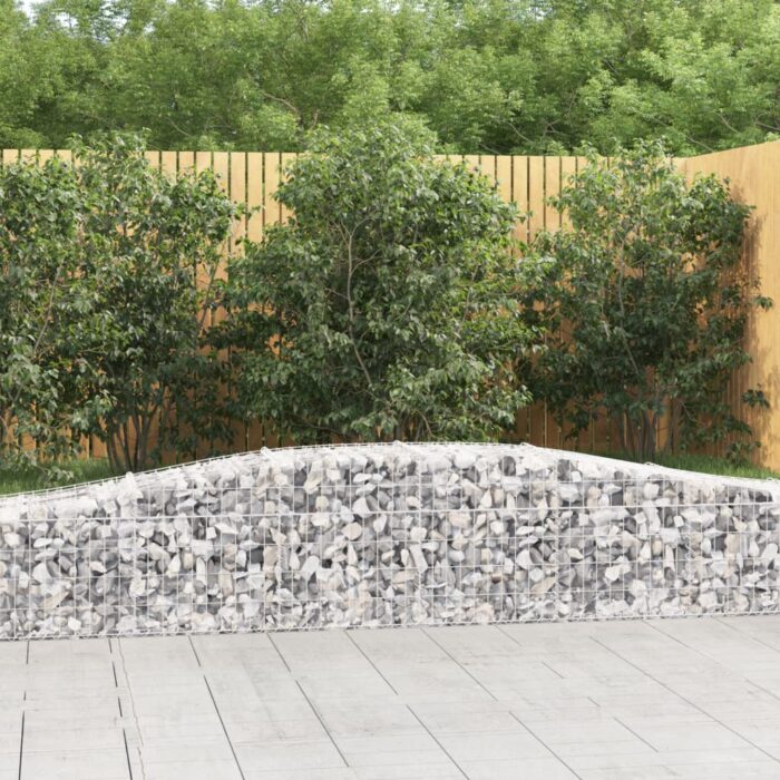 Paniers à gabions arqués 20 pcs 400x50x40/60 cm Fer galvanisé – Image 1