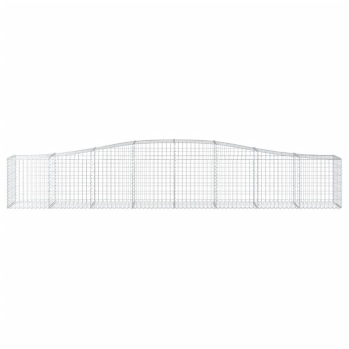 Paniers à gabions arqués 2 pcs 400x50x60/80 cm Fer galvanisé – Image 2