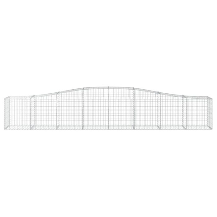 Paniers à gabions arqués 4 pcs 400x50x60/80 cm Fer galvanisé – Image 2