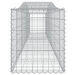 Paniers à gabions arqués 4 pcs 400x50x60/80 cm Fer galvanisé – Image 3