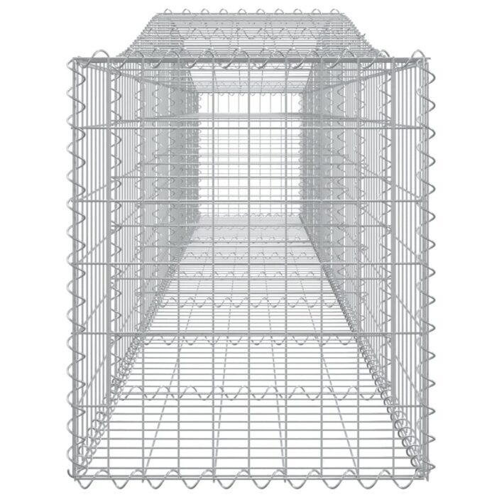 Paniers à gabions arqués 4 pcs 400x50x60/80 cm Fer galvanisé – Image 3