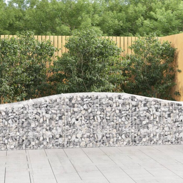 Paniers à gabions arqués 9 pcs 400x50x60/80 cm Fer galvanisé – Image 1