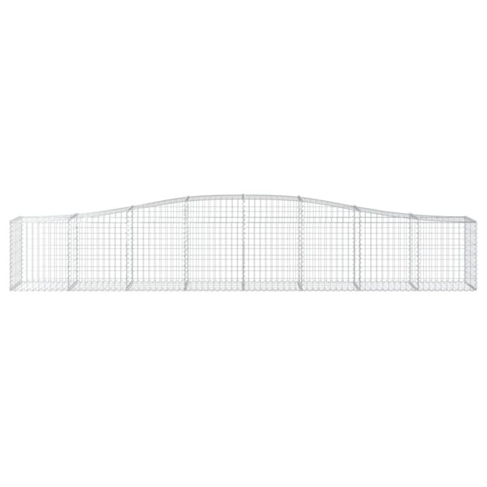 Paniers à gabions arqués 15 pcs 400x50x60/80 cm Fer galvanisé – Image 2