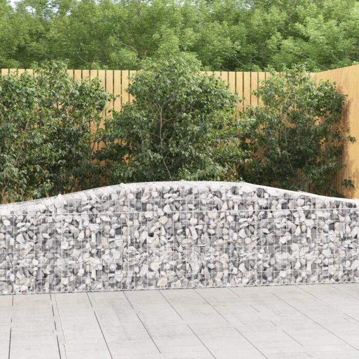 Paniers à gabions arqués 15 pcs 400x50x60/80 cm Fer galvanisé – Image 1