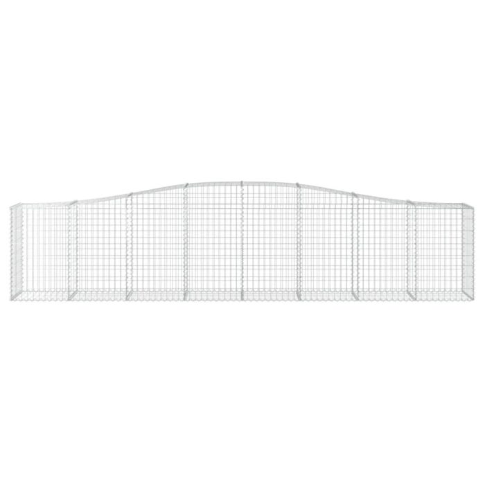 Paniers à gabions arqués 3 pcs 400x50x80/100 cm Fer galvanisé – Image 2