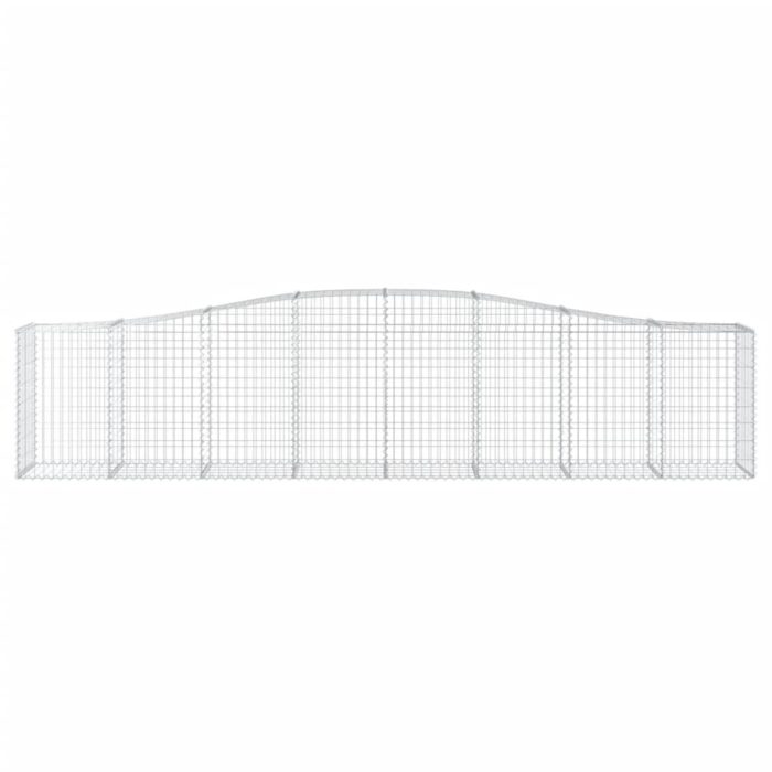 Paniers à gabions arqués 4 pcs 400x50x80/100 cm Fer galvanisé – Image 2