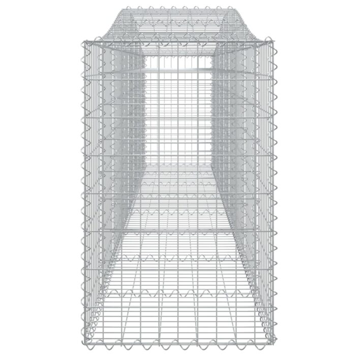 Paniers à gabions arqués 4 pcs 400x50x80/100 cm Fer galvanisé – Image 3