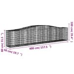 Paniers à gabions arqués 6 pcs 400x50x80/100 cm Fer galvanisé – Image 4