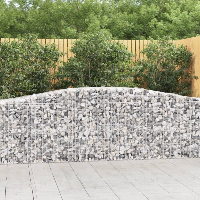 Paniers à gabions arqués 6 pcs 400x50x80/100 cm Fer galvanisé – Image 1