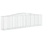 Paniers à gabions arqués 2 pcs 400x50x100/120 cm Fer galvanisé – Image 2