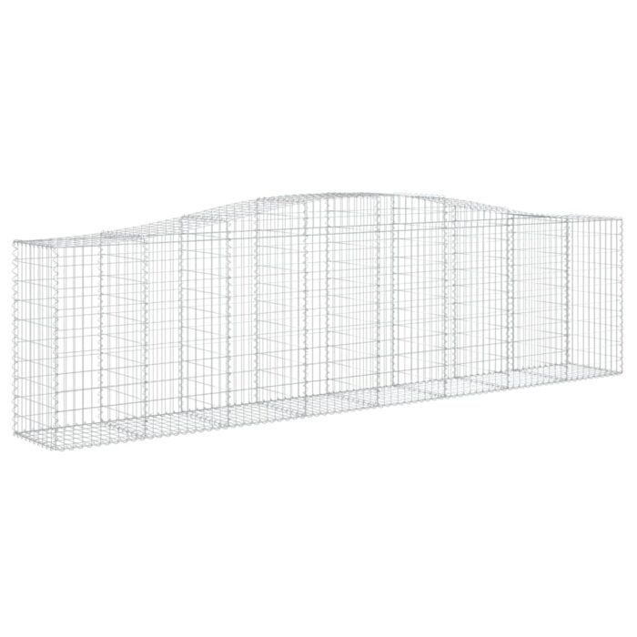 Paniers à gabions arqués 2 pcs 400x50x100/120 cm Fer galvanisé – Image 2