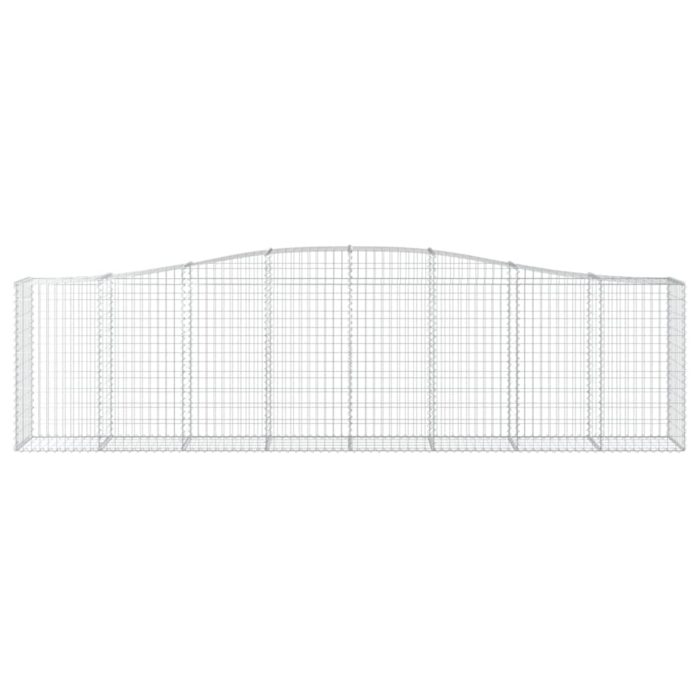Paniers à gabions arqués 10 pcs 400x50x100/120 cm Fer galvanisé – Image 2