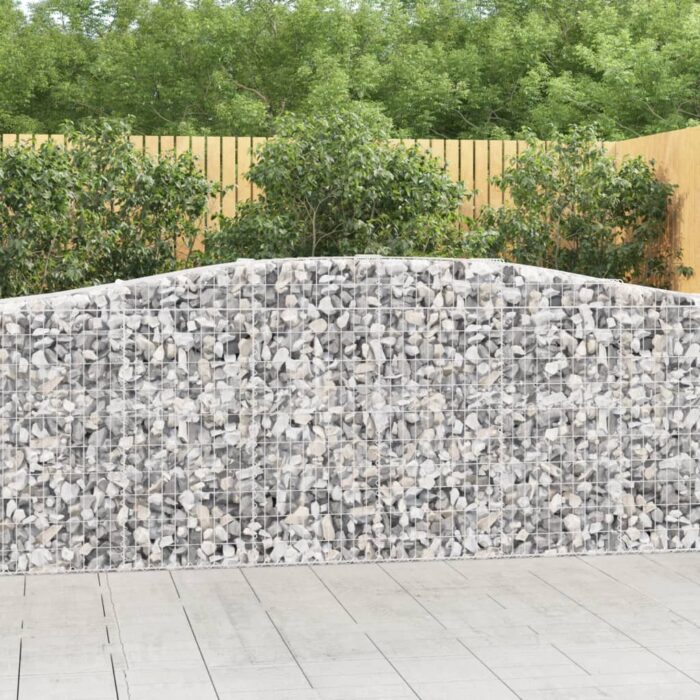 Paniers à gabions arqués 10 pcs 400x50x100/120 cm Fer galvanisé – Image 1