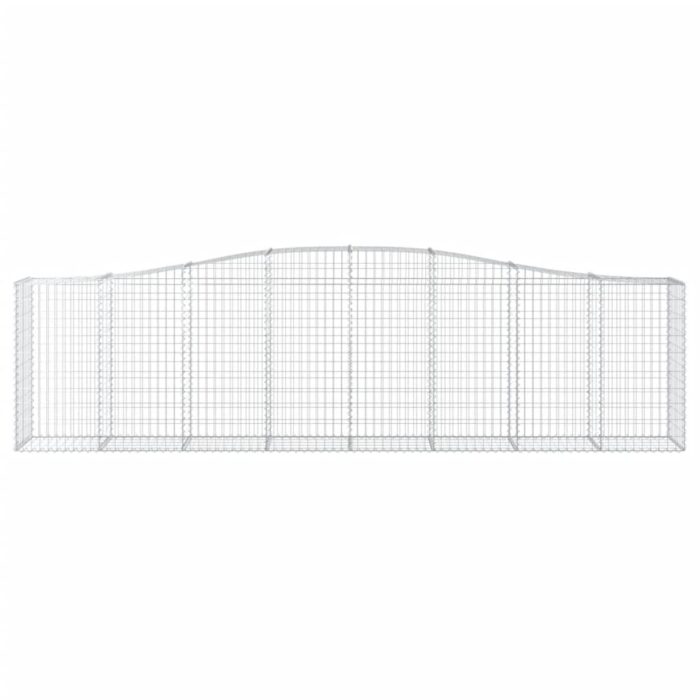 Paniers à gabions arqués 25 pcs 400x50x100/120 cm Fer galvanisé – Image 2