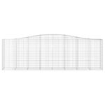 Paniers à gabions arqués 2 pcs 400x50x120/140 cm Fer galvanisé – Image 2