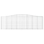 Paniers à gabions arqués 3 pcs 400x50x120/140 cm Fer galvanisé – Image 2