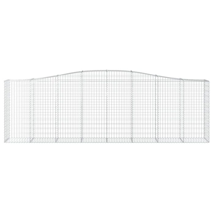 Paniers à gabions arqués 3 pcs 400x50x120/140 cm Fer galvanisé – Image 2