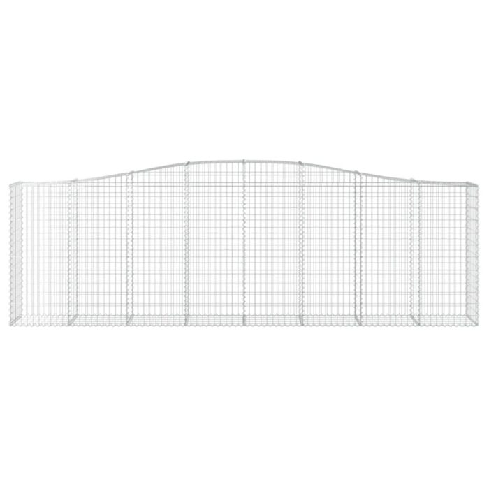 Paniers à gabions arqués 4 pcs 400x50x120/140 cm Fer galvanisé – Image 2