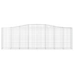 Paniers à gabions arqués 6 pcs 400x50x120/140 cm Fer galvanisé – Image 2