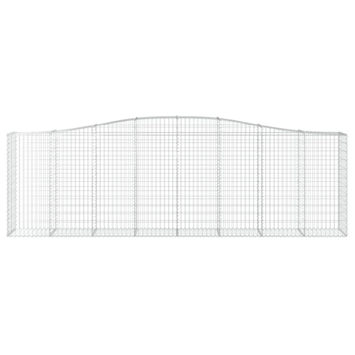 Paniers à gabions arqués 6 pcs 400x50x120/140 cm Fer galvanisé – Image 2