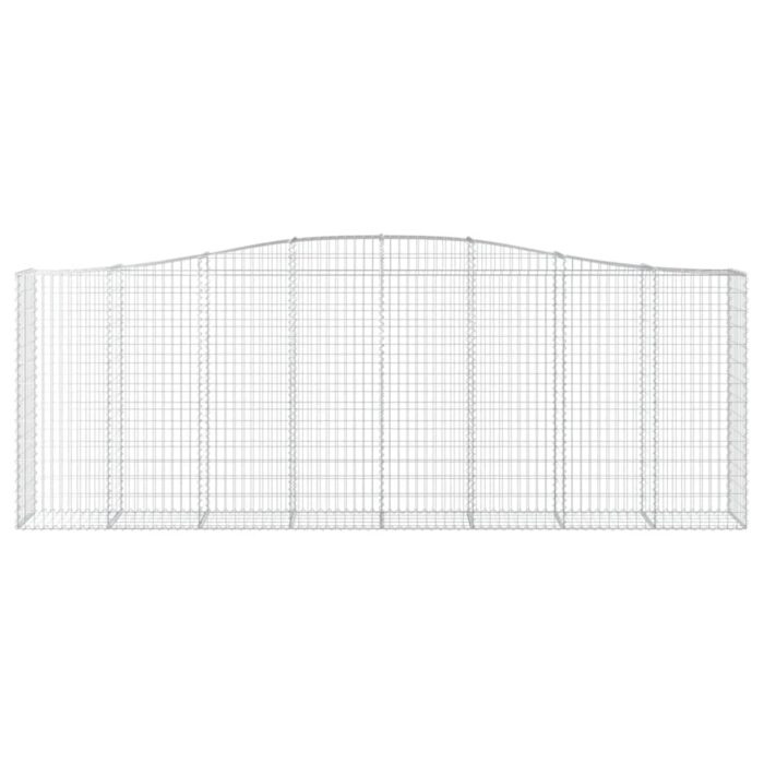 Paniers à gabions arqués 2 pcs 400x50x140/160 cm Fer galvanisé – Image 2
