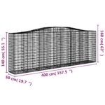 Paniers à gabions arqués 3 pcs 400x50x140/160 cm Fer galvanisé – Image 4