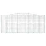 Paniers à gabions arqués 2 pcs 400x50x160/180 cm fer galvanisé – Image 2