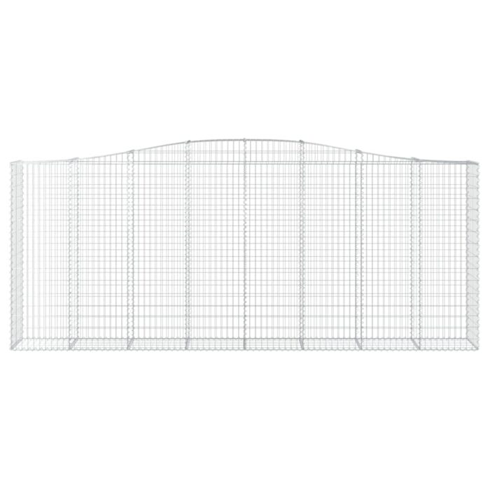 Paniers à gabions arqués 2 pcs 400x50x160/180 cm fer galvanisé – Image 2