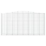 Paniers à gabions arqués 2 pcs 400x50x200/220 cm Fer galvanisé – Image 2