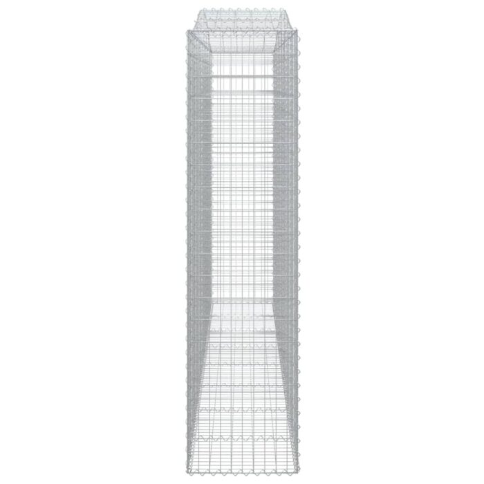 Paniers à gabions arqués 2 pcs 400x50x200/220 cm Fer galvanisé – Image 3