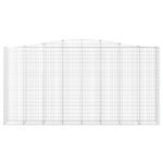 Paniers à gabions arqués 3 pcs 400x50x200/220 cm Fer galvanisé – Image 2