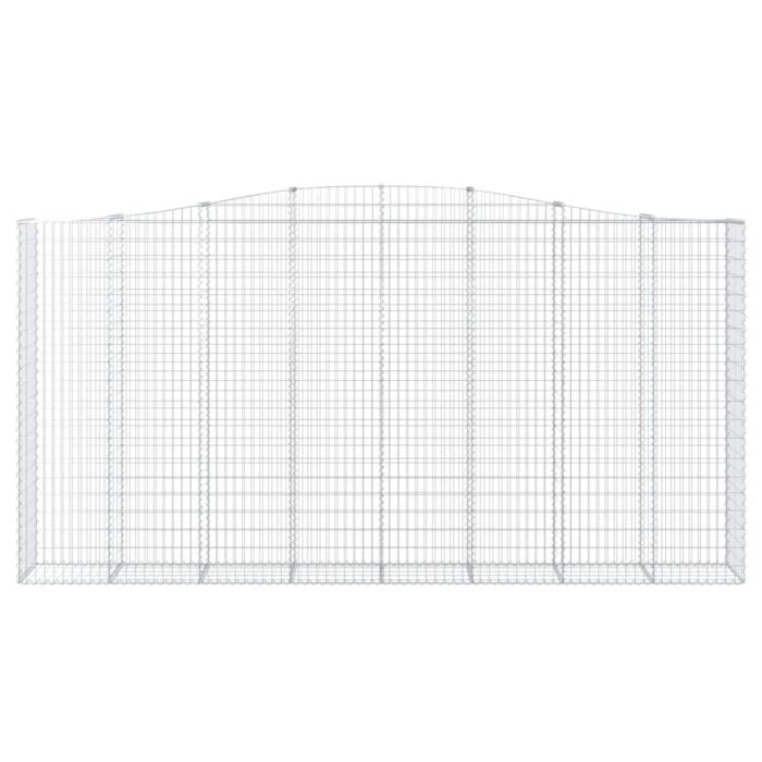 Paniers à gabions arqués 3 pcs 400x50x200/220 cm Fer galvanisé – Image 2