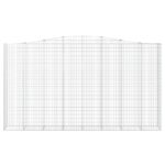 Paniers à gabions arqués 4 pcs 400x50x220/240 cm Fer galvanisé – Image 2
