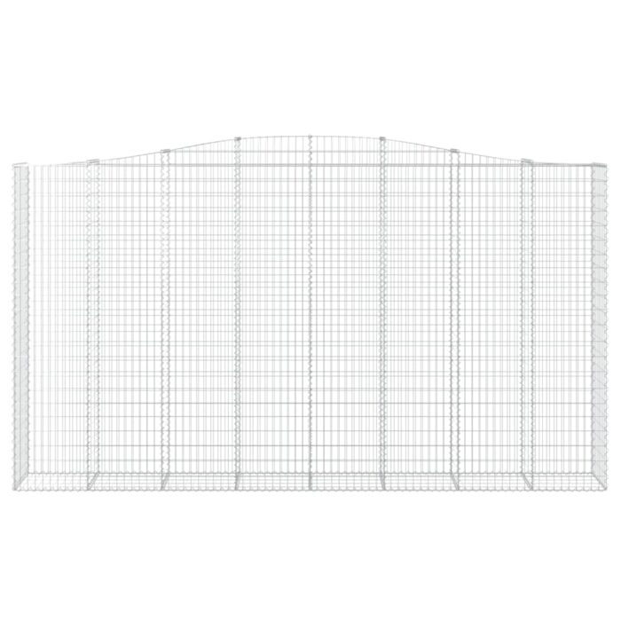 Paniers à gabions arqués 4 pcs 400x50x220/240 cm Fer galvanisé – Image 2