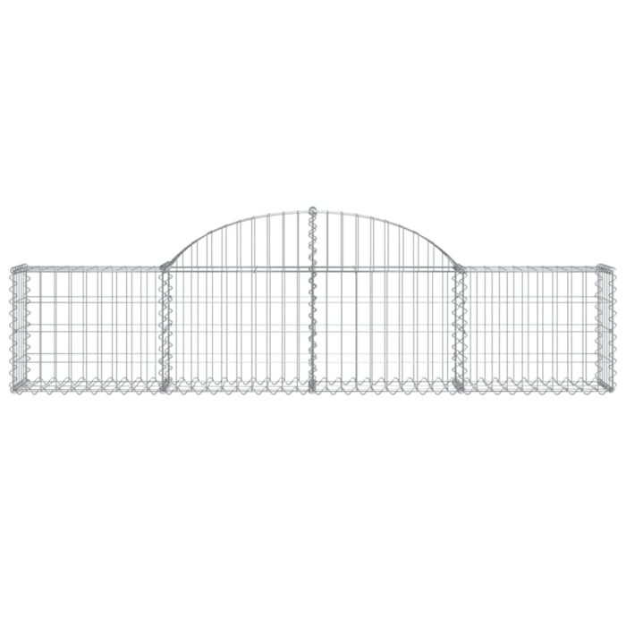 Paniers à gabions arqués 5 pcs 200x30x40/60 cm Fer galvanisé – Image 2