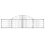 Paniers à gabions arqués 9 pcs 200x30x40/60 cm Fer galvanisé – Image 2